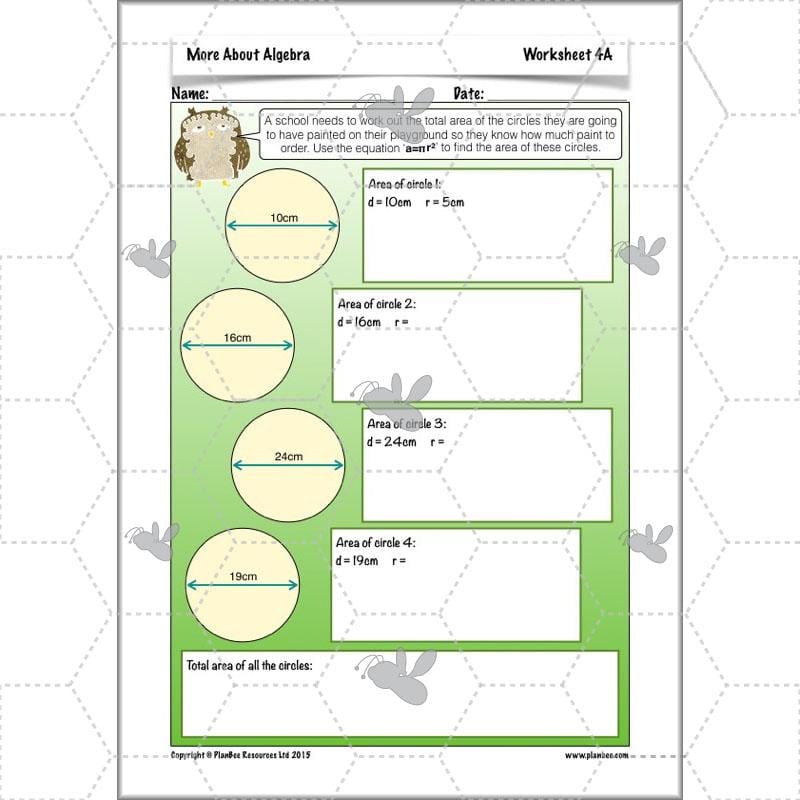 PlanBee More About Algebra: Year 6 algebra worksheets