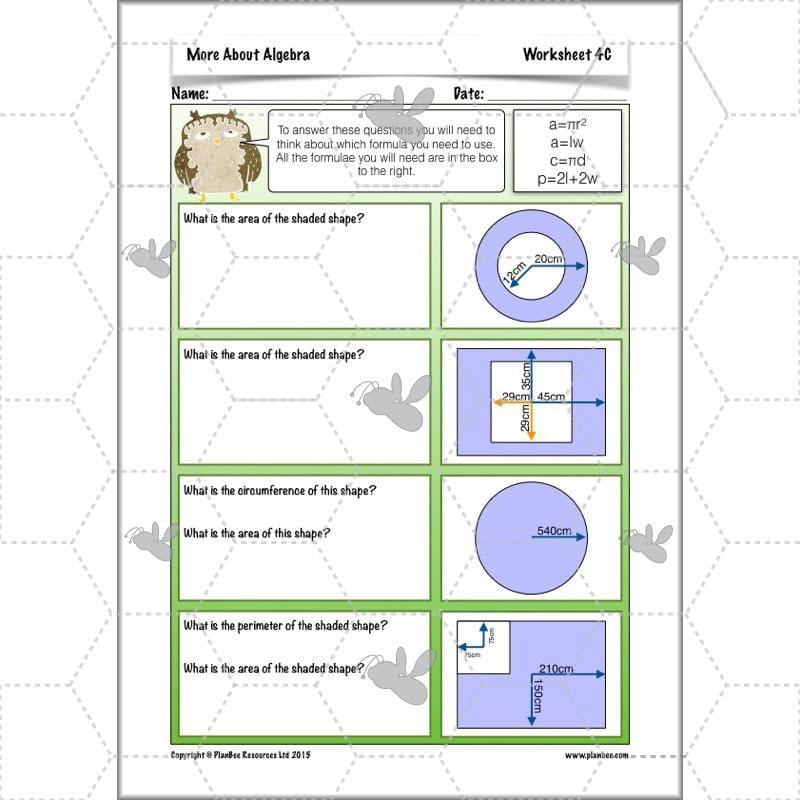 PlanBee More About Algebra: Year 6 algebra worksheets
