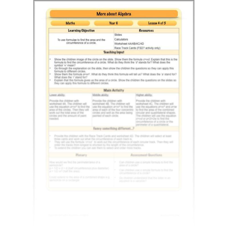 PlanBee More About Algebra: Year 6 algebra worksheets