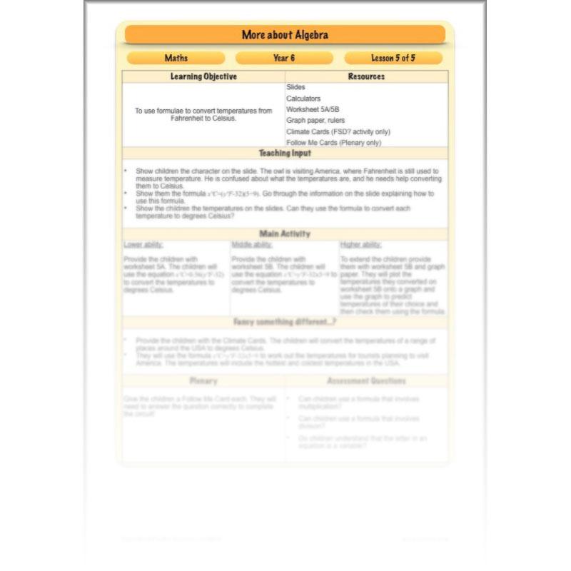 PlanBee More About Algebra: Year 6 algebra worksheets