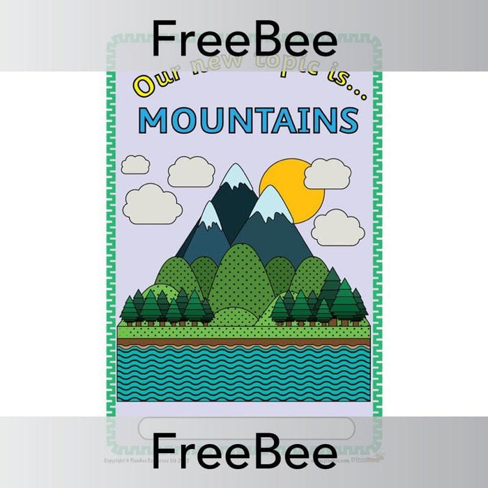 PlanBee Mountains Topic Cover | PlanBee FreeBees