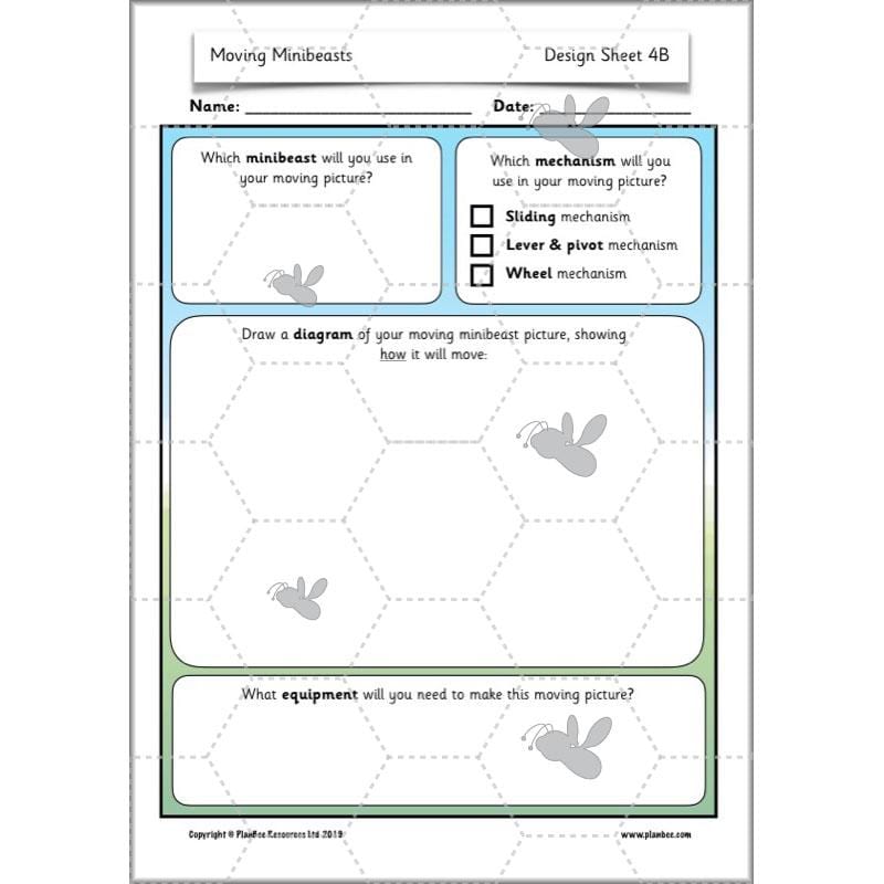PlanBee Moving Minibeasts KS1 DT | Year 1 & Year 2 | PlanBee