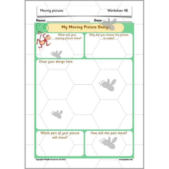 PlanBee Moving Pictures: KS1 DT Primary Resources for Year 1