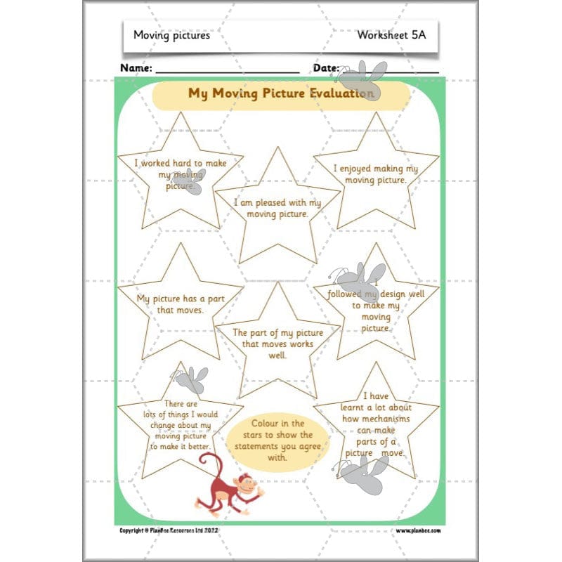 PlanBee Moving Pictures: KS1 DT Primary Resources for Year 1