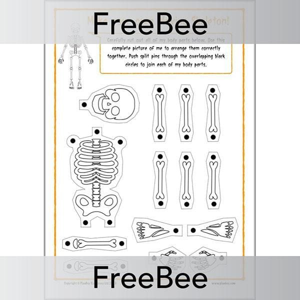 PlanBee FREE Moveable Skeleton Template by PlanBee