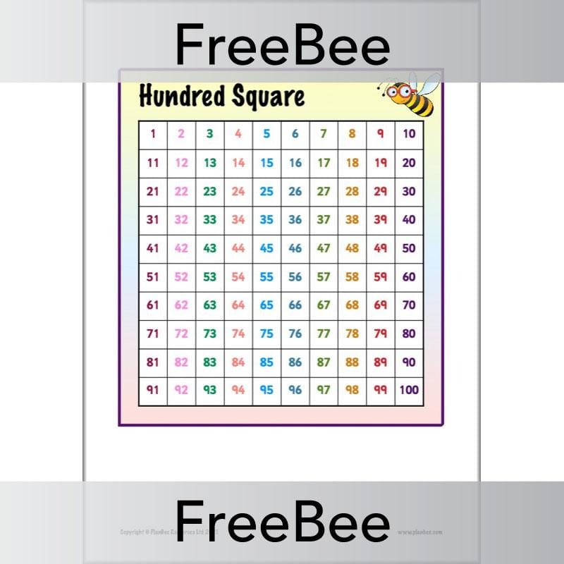 PlanBee Free Printable Hundred Square Grid PDFs by PlanBee
