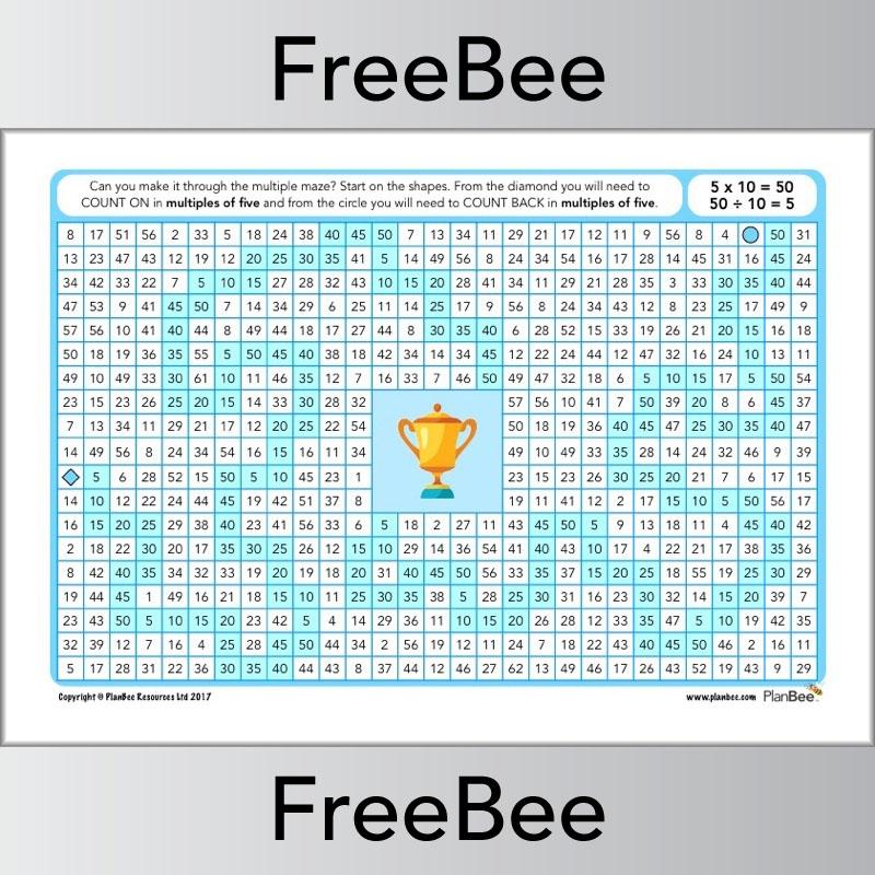 5x Table Multiple Mazes: Multiples of 5 worksheet | PlanBee