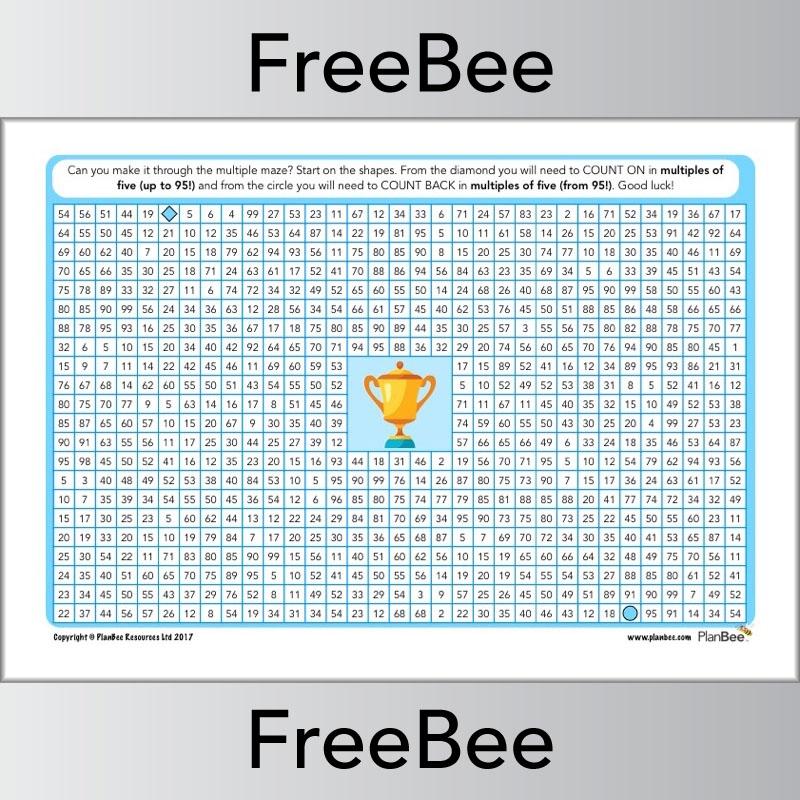 5x Table Multiple Mazes: Multiples of 5 worksheet | PlanBee