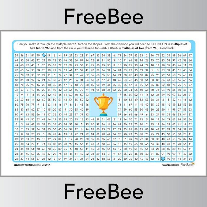 5x Table Multiple Mazes: Multiples of 5 worksheet | PlanBee