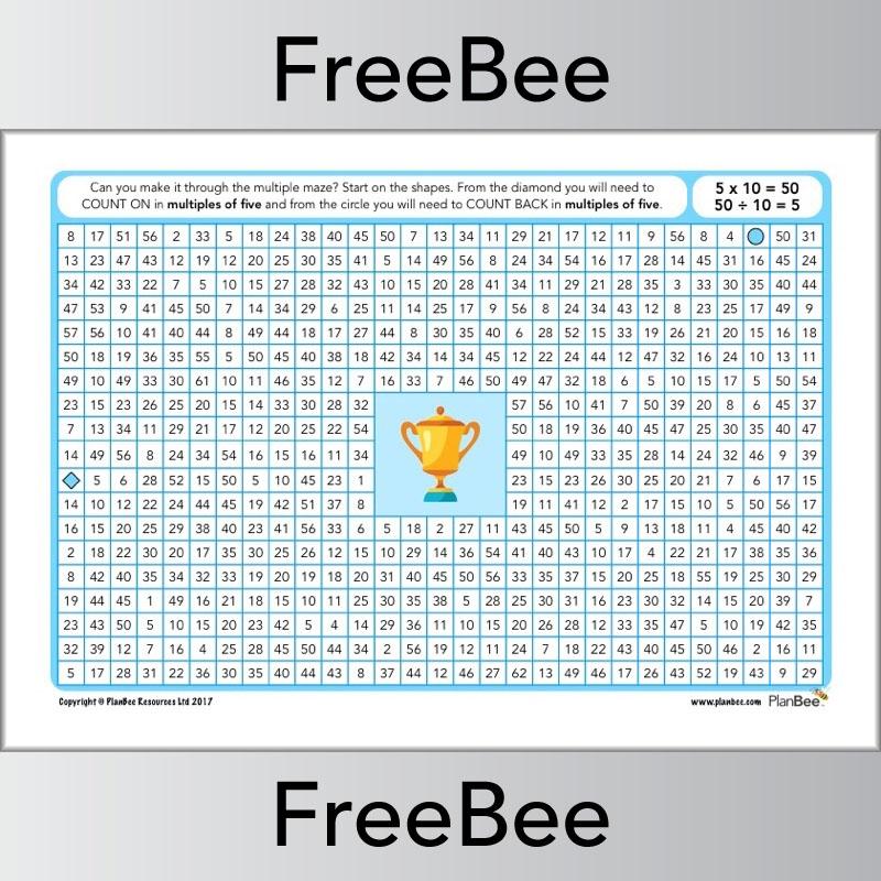 5x Table Multiple Mazes: Multiples of 5 worksheet | PlanBee