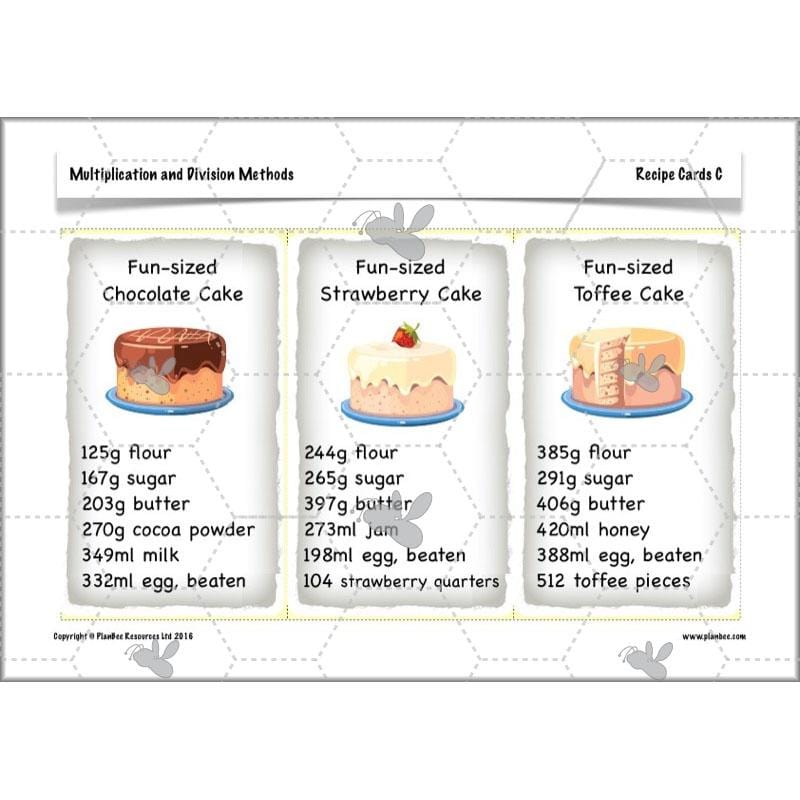 PlanBee Multiplication and Division Methods: Primary Maths Lessons for Year 4