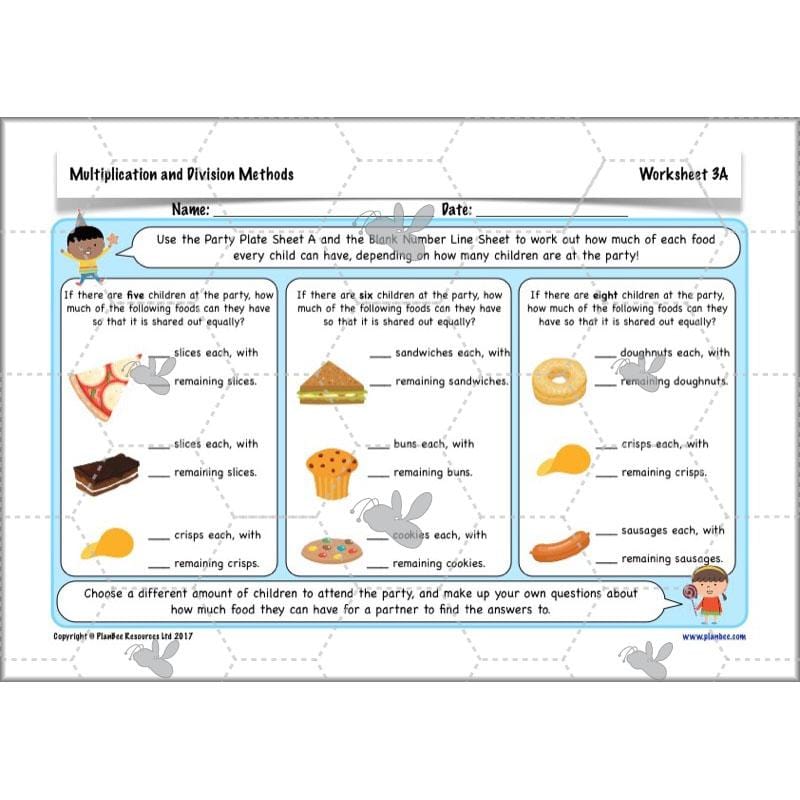 PlanBee Multiplication and Division Methods: Primary Maths Lessons for Year 4