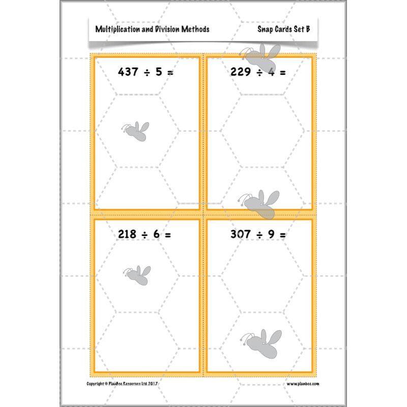 PlanBee Multiplication and Division Methods: Primary Maths Lessons for Year 4