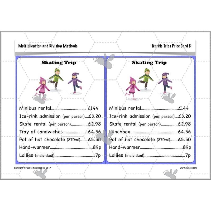 PlanBee Multiplication and Division Methods: Primary Maths Lessons for Year 4