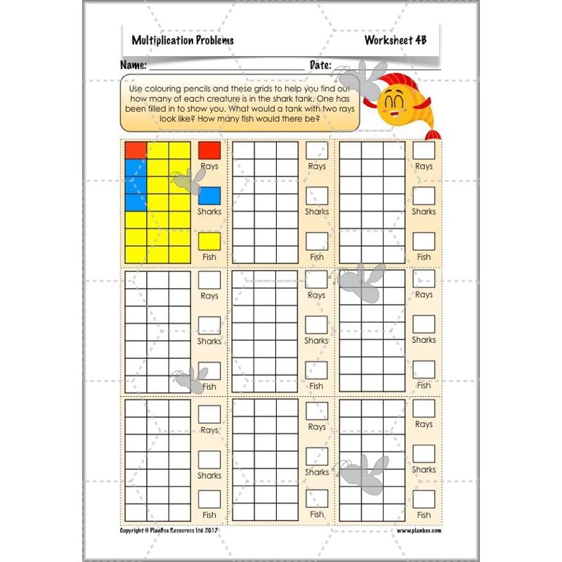 PlanBee Multiplication Problems: problem-solving and word problems – Year 3