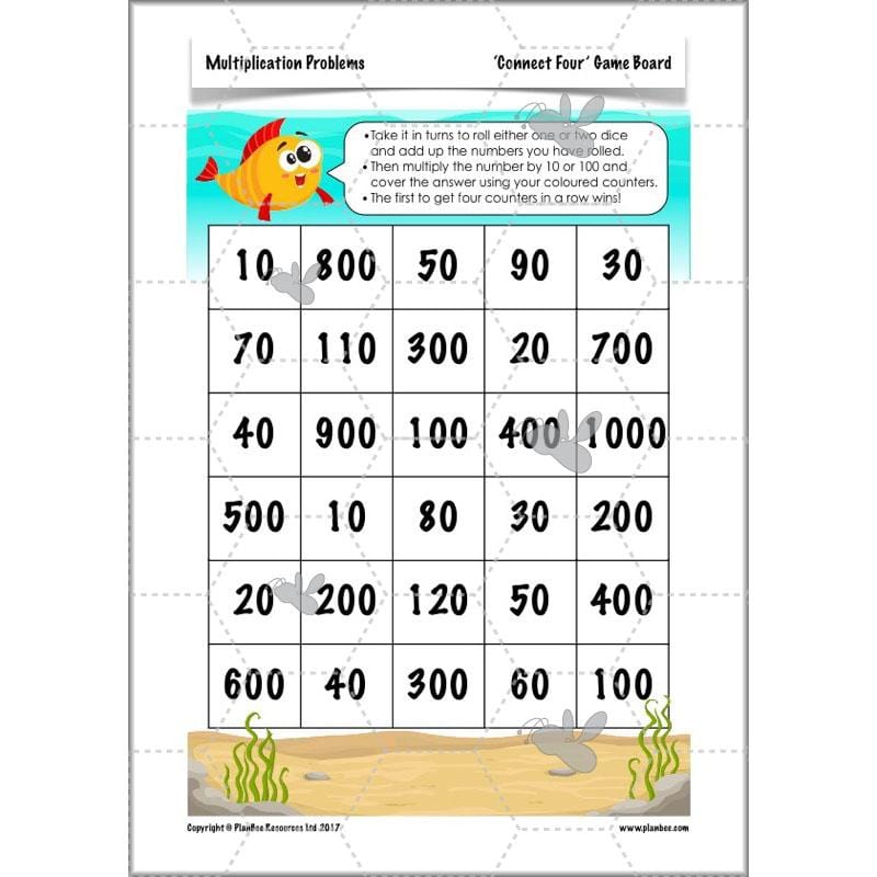 PlanBee Multiplication Problems: problem-solving and word problems – Year 3