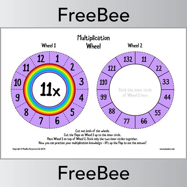 PlanBee Free Printable Multiplication Wheels by PlanBee