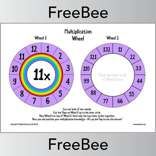 PlanBee Free Printable Multiplication Wheels by PlanBee