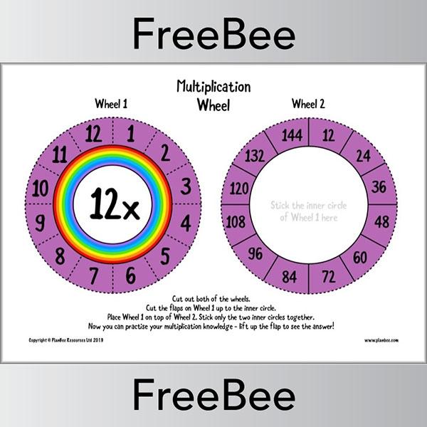 PlanBee Free Printable Multiplication Wheels by PlanBee