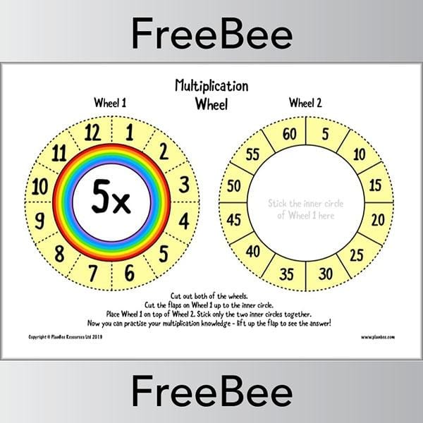 PlanBee Free Printable Multiplication Wheels by PlanBee
