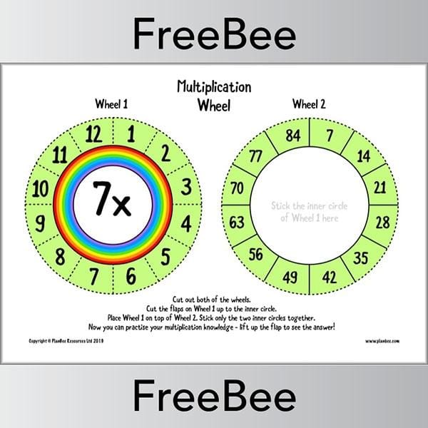 PlanBee Free Printable Multiplication Wheels by PlanBee