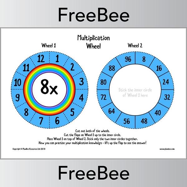 PlanBee Free Printable Multiplication Wheels by PlanBee