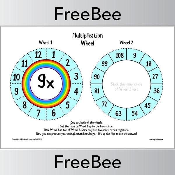 PlanBee Free Printable Multiplication Wheels by PlanBee