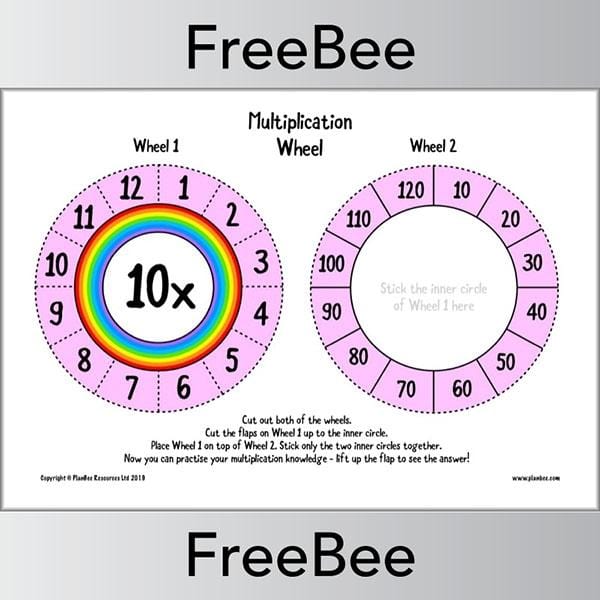 PlanBee Free Printable Multiplication Wheels by PlanBee