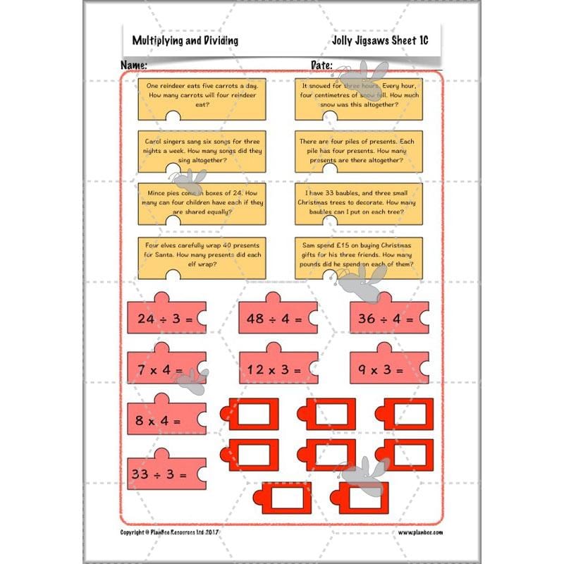 PlanBee Multiplying and Dividing: Complete Year 3 Maths scheme of work