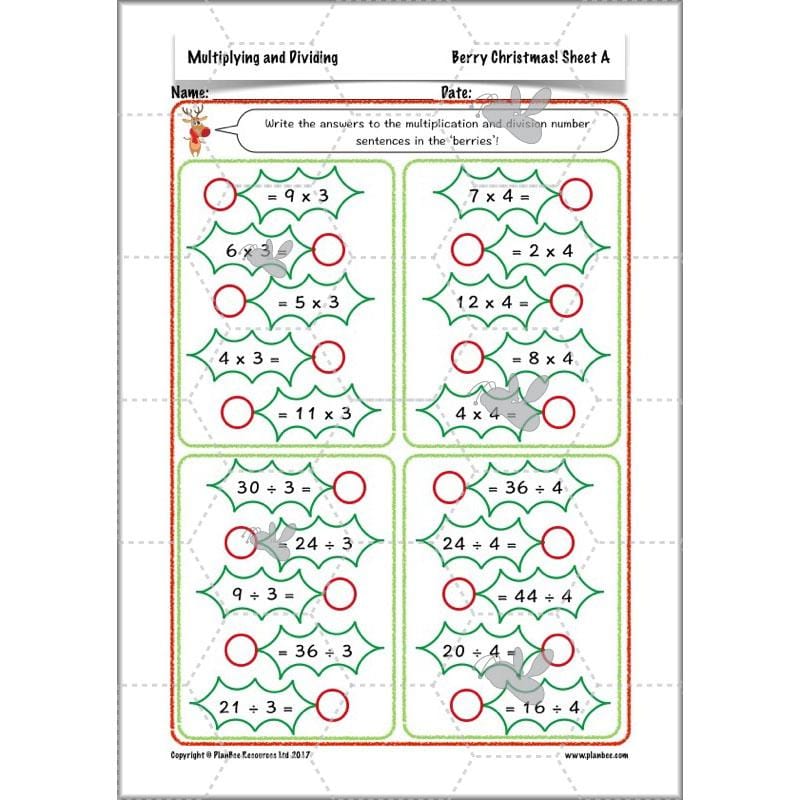 PlanBee Multiplying and Dividing: Complete Year 3 Maths scheme of work