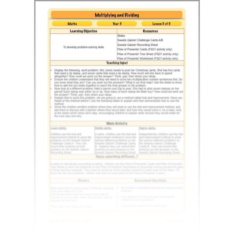 PlanBee Multiplying and Dividing: Complete Year 3 Maths scheme of work
