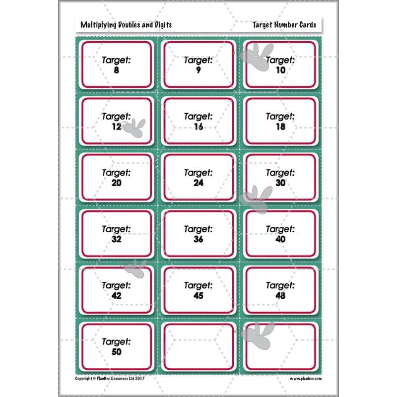 PlanBee Multiplying Doubles & Digits - Complete Year 4 Maths Plans & Resources