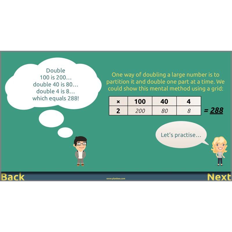 PlanBee Multiplying Doubles & Digits - Complete Year 4 Maths Plans & Resources