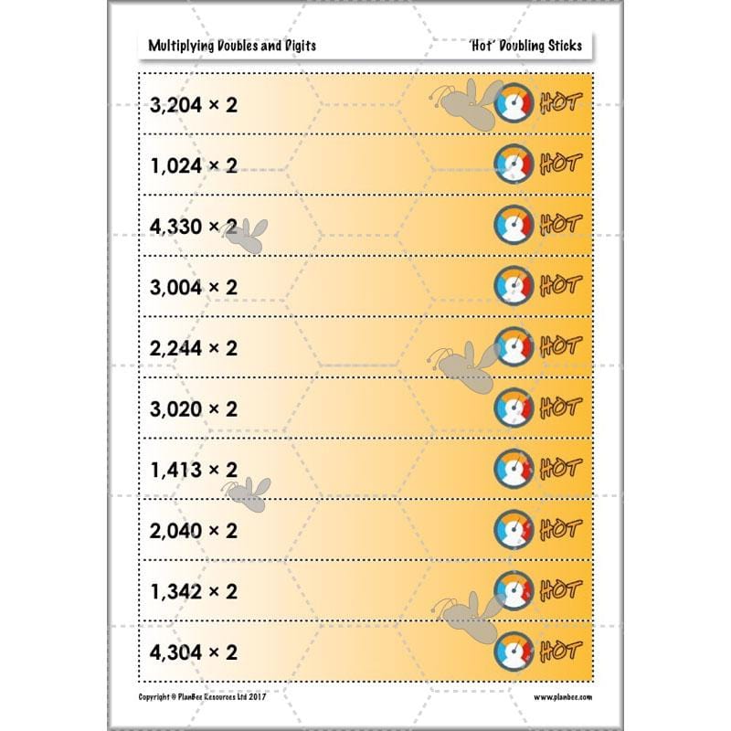 PlanBee Multiplying Doubles & Digits - Complete Year 4 Maths Plans & Resources