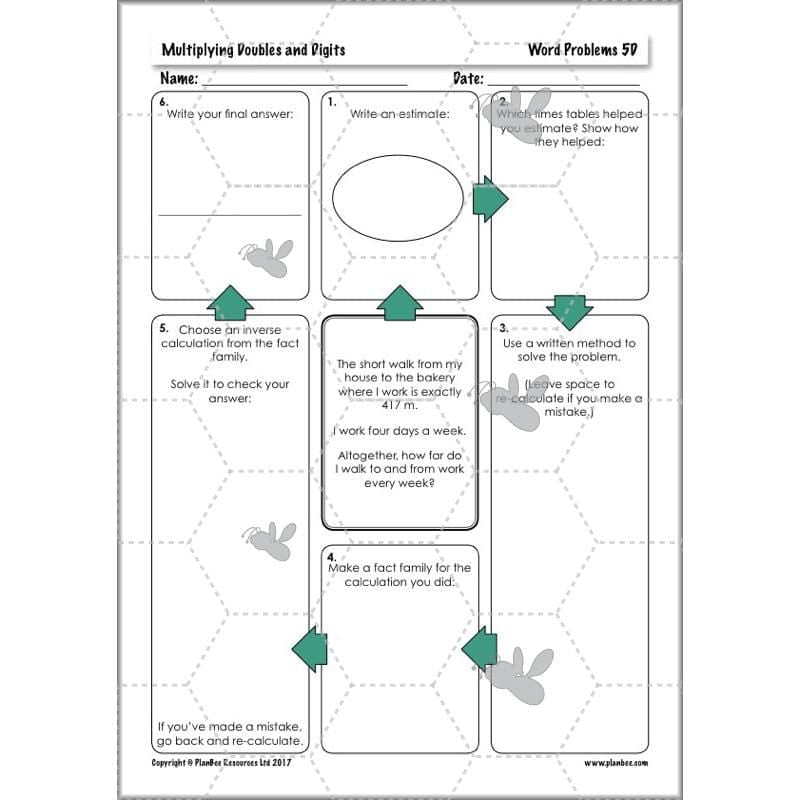 PlanBee Multiplying Doubles & Digits - Complete Year 4 Maths Plans & Resources