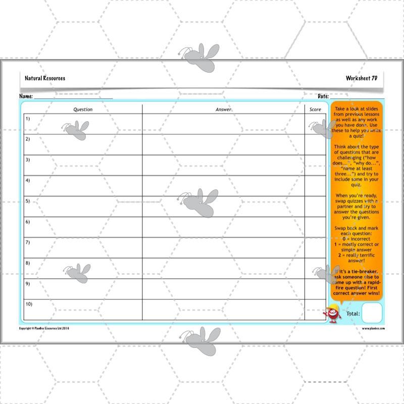 PlanBee UK Natural Resources – KS2 Geography lessons and activities