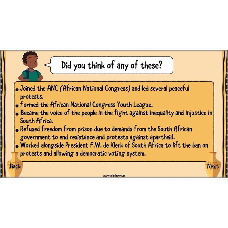 PlanBee Nelson Mandela KS2 lessons by PlanBee
