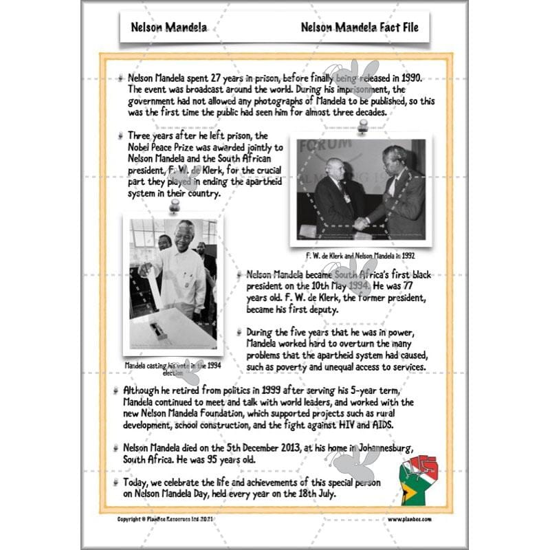 PlanBee Nelson Mandela KS2 lessons by PlanBee