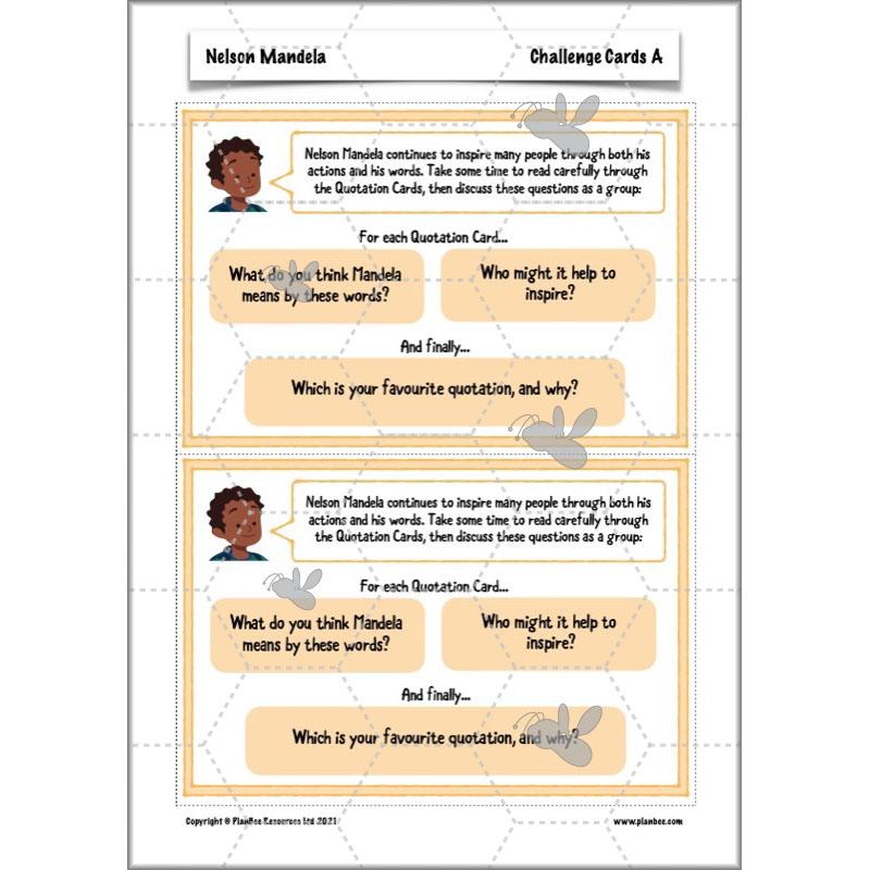 PlanBee Nelson Mandela KS2 lessons by PlanBee