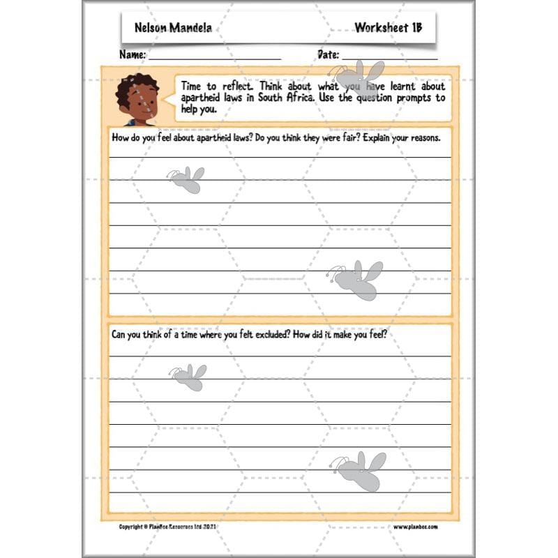 PlanBee Nelson Mandela KS2 lessons by PlanBee