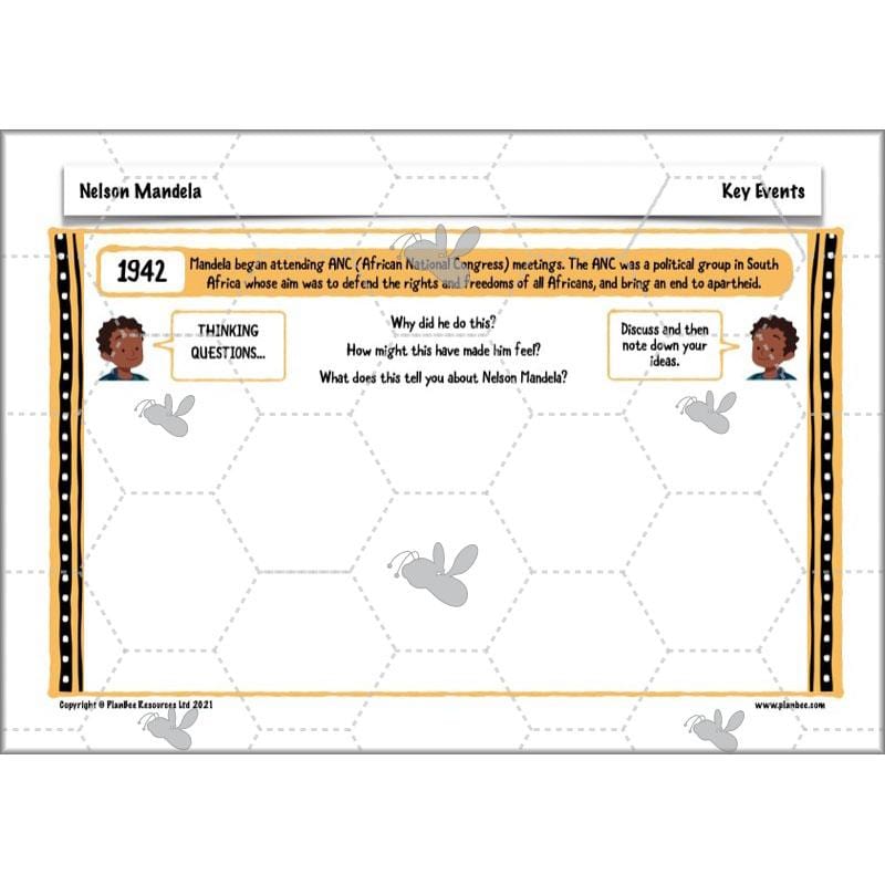 PlanBee Nelson Mandela KS2 lessons by PlanBee