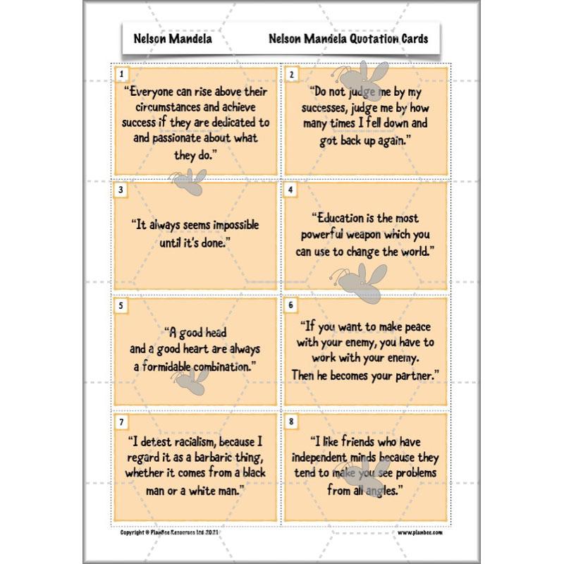PlanBee Nelson Mandela KS2 lessons by PlanBee