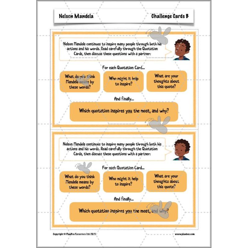 PlanBee Nelson Mandela KS2 lessons by PlanBee