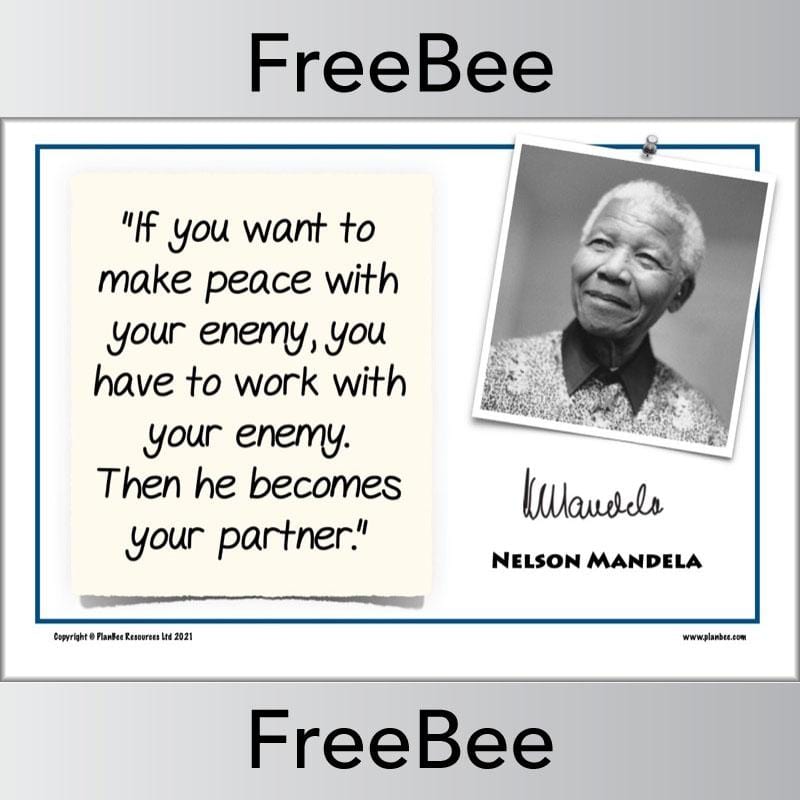 PlanBee FREE Nelson Mandela Poster Quotes by PlanBee