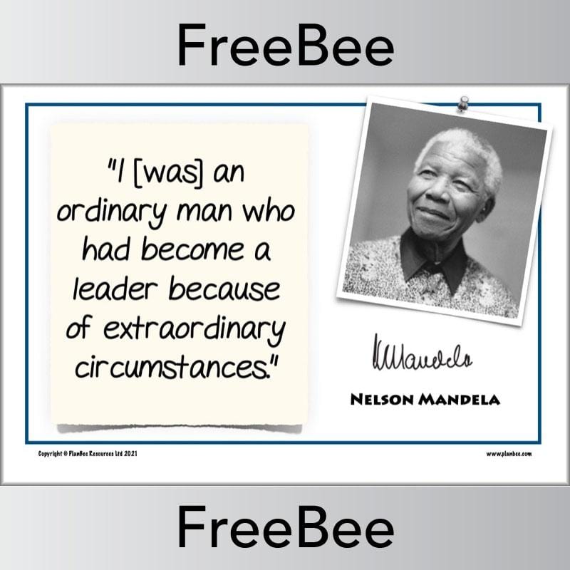 PlanBee FREE Nelson Mandela Poster Quotes by PlanBee