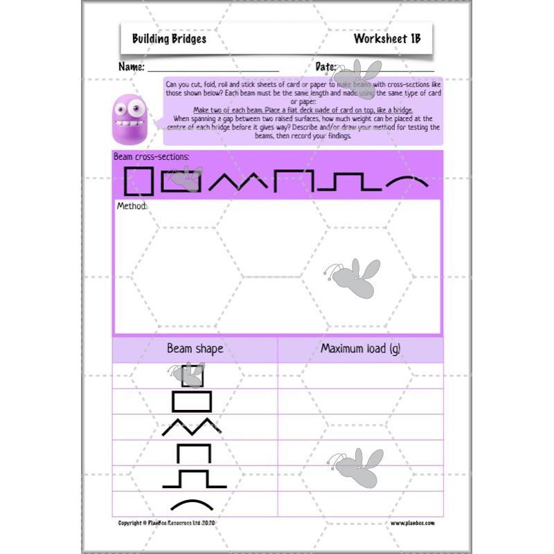 PlanBee Building Bridges: KS2 structures Design and Technology lessons