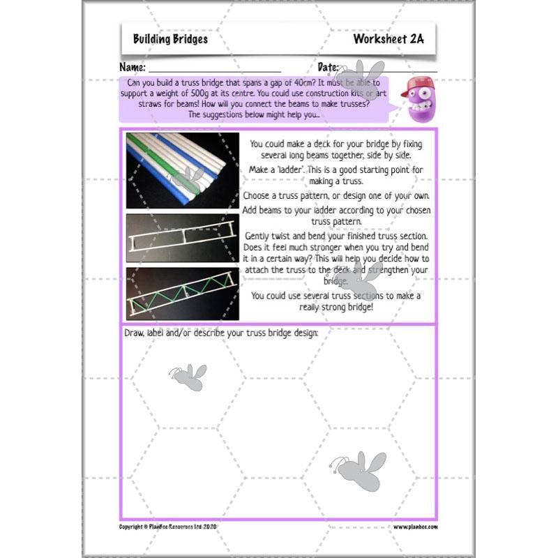 PlanBee Building Bridges: KS2 structures Design and Technology lessons