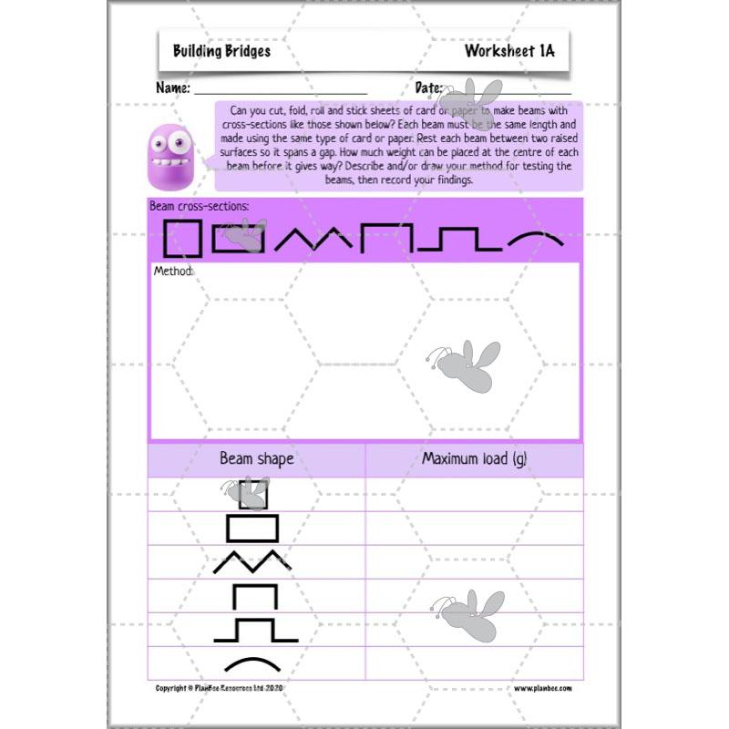 PlanBee Building Bridges: KS2 structures Design and Technology lessons