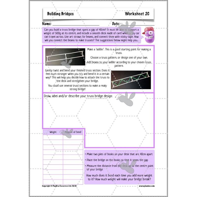 PlanBee Building Bridges: KS2 structures Design and Technology lessons