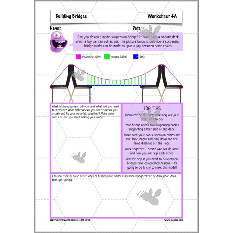 PlanBee Building Bridges: KS2 structures Design and Technology lessons